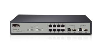 Коммутатор 8FE + 2 комбинированных порта Ethernet, 1 Гбит/с SNMP ST3310